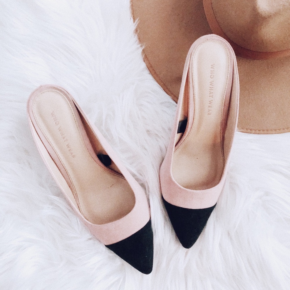 Who What Wear | Alana Toe Cap Kitten Heeled Pumps